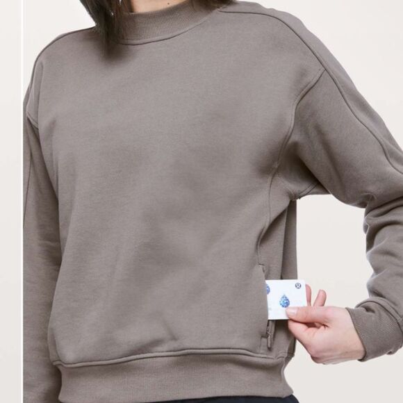 Lululemon Chill On Pullover in Carbon Dust - Size 12 - Picture 11 of 11